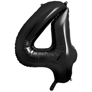 

vybavsenaparty Fóliová číslice černá '4' - 86 cm