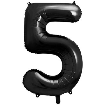 

vybavsenaparty Fóliová číslice černá '5' - 86 cm