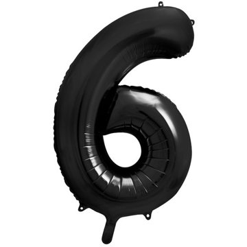 

vybavsenaparty Fóliová číslice černá '6' - 86 cm