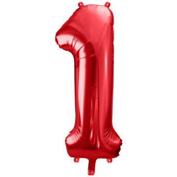 

vybavsenaparty Fóliová číslice červená '1' - 86 cm