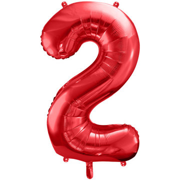 

vybavsenaparty Fóliová číslice červená '2' - 86 cm