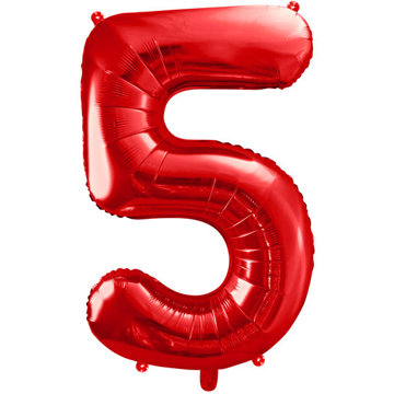 

vybavsenaparty Fóliová číslice červená '5' - 86 cm