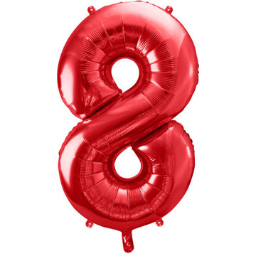 

vybavsenaparty Fóliová číslice červená '8' - 86 cm