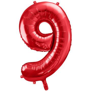 

vybavsenaparty Fóliová číslice červená '9' - 86 cm