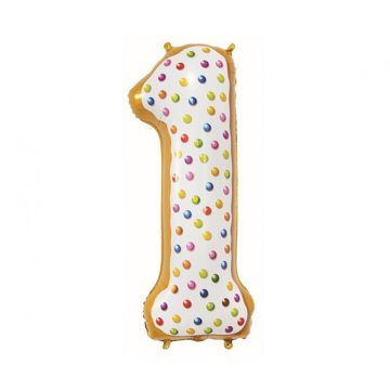 

vybavsenaparty Fóliová číslice donut '1' - 78 cm