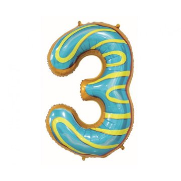 

vybavsenaparty Fóliová číslice donut '3' - 78 cm
