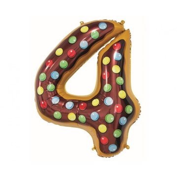 

vybavsenaparty Fóliová číslice donut '4' - 78 cm