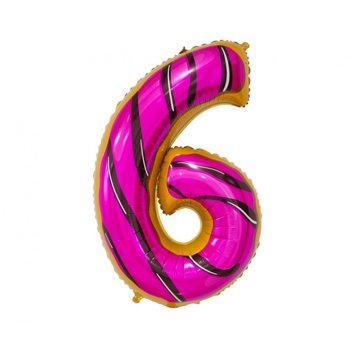 

vybavsenaparty Fóliová číslice donut '6' - 78 cm