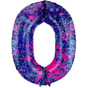 

vybavsenaparty Fóliová číslice Paint Splash '0' - 86 cm