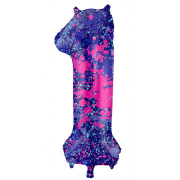 

vybavsenaparty Fóliová číslice Paint Splash '1' - 86 cm