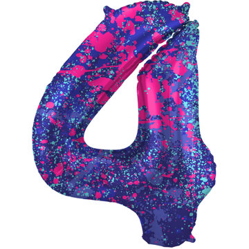 

vybavsenaparty Fóliová číslice Paint Splash '4' - 86 cm