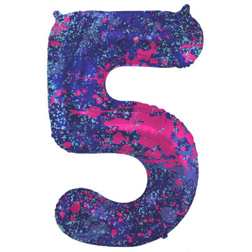 

vybavsenaparty Fóliová číslice Paint Splash '5' - 86 cm