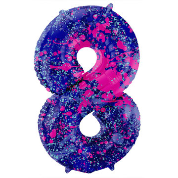 

vybavsenaparty Fóliová číslice Paint Splash '8' - 86 cm