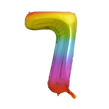 

vybavsenaparty Fóliová číslice rainbow '7' - 85 cm