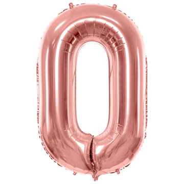 

vybavsenaparty Fóliová číslice rose gold '0' - 86 cm