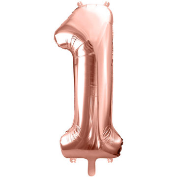 

vybavsenaparty Fóliová číslice rose gold '1' - 86 cm