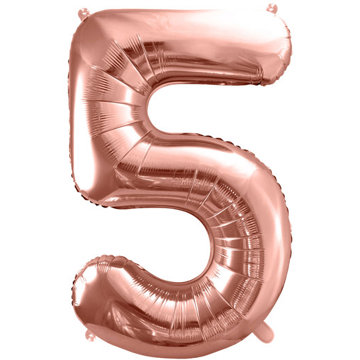 

vybavsenaparty Fóliová číslice rose gold '5' - 86 cm