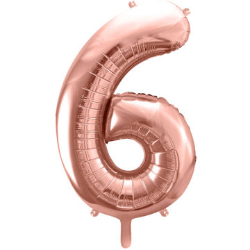 

vybavsenaparty Fóliová číslice rose gold '6' - 86 cm