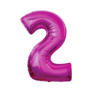 

vybavsenaparty Fóliová číslice tmavě růžová '2' - 92 cm