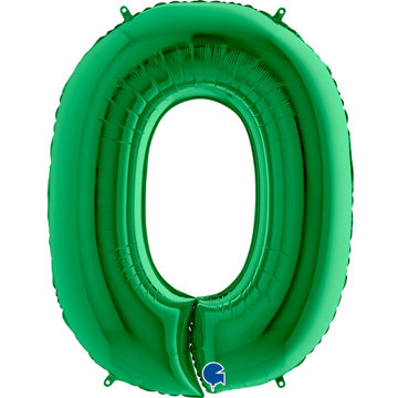 

vybavsenaparty Fóliová číslice zelená '0' - 102 cm