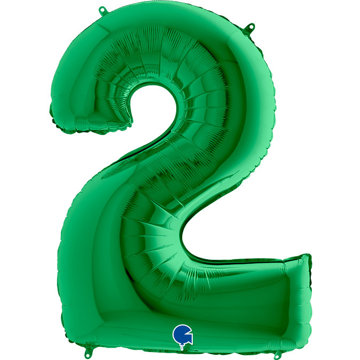 

vybavsenaparty Fóliová číslice zelená '2' - 102 cm