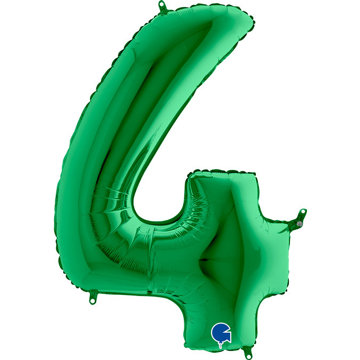 

vybavsenaparty Fóliová číslice zelená '4' - 102 cm