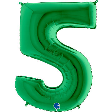 

vybavsenaparty Fóliová číslice zelená '5' - 102 cm