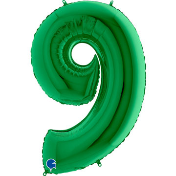 

vybavsenaparty Fóliová číslice zelená '9' - 102 cm