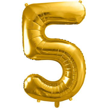 

vybavsenaparty Fóliová číslice zlatá '5' - 86 cm