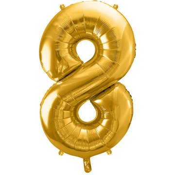 

vybavsenaparty Fóliová číslice zlatá '8' - 86 cm