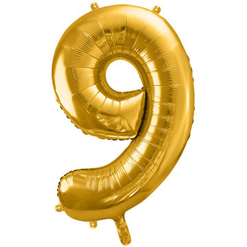 

vybavsenaparty Fóliová číslice zlatá '9' - 86 cm