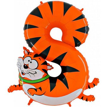 

vybavsenaparty Fóliová číslice zvířátka '8' - 102 cm