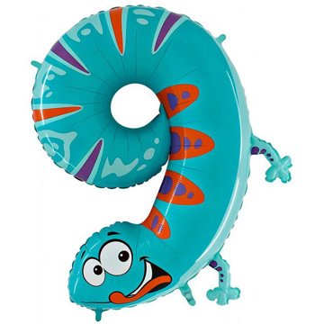 

vybavsenaparty Fóliová číslice zvířátka '9' - 102 cm