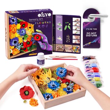 

Okto Freedom Výtvarná modelovací sada DIY květiny s dřevěným rámem 21 × 21 cm