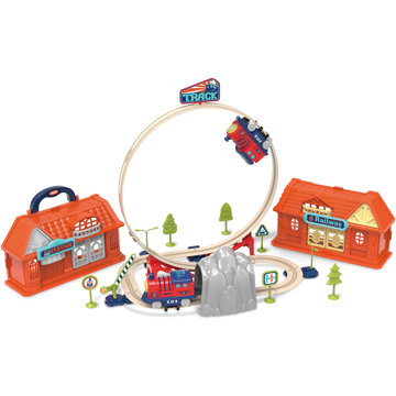 

Wiky Vehicles Vlaková dráha v kufříku 142 dílků, 110 × 46 × 36,5 cm