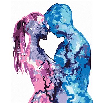 

Abstraktní milující žena s mužem, 80×100 cm, bez rámu a bez vypnutí plátna