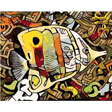 

Abstraktní ryba žlutá, 40×50 cm, bez rámu a bez vypnutí plátna
