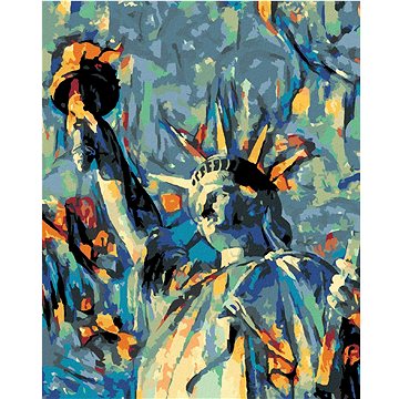 

Abstraktní Socha Svobody, 40×50 cm, vypnuté plátno na rám
