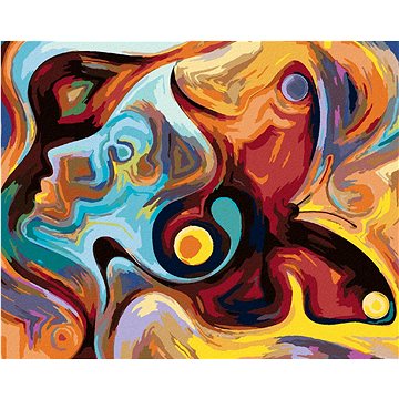 

Abstraktní žena symbolující emoce a život, 40×50 cm, bez rámu a bez vypnutí plátna