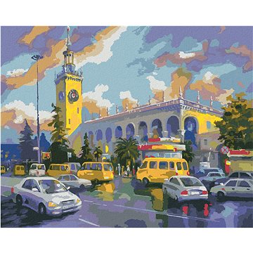 

Auta v Sochi, 40×50 cm, vypnuté plátno na rám