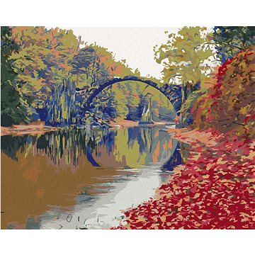

Barevná podzimní scéna mostu, 80×100 cm, bez rámu a bez vypnutí plátna