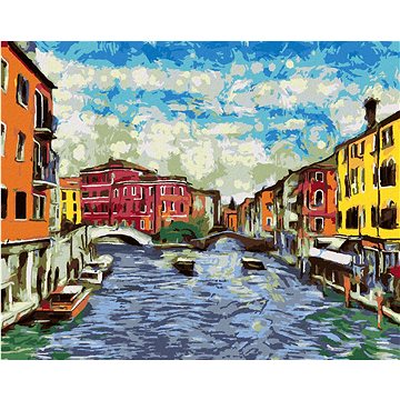 

Benátky podle Van Gogha, 80×100 cm, bez rámu a bez vypnutí plátna