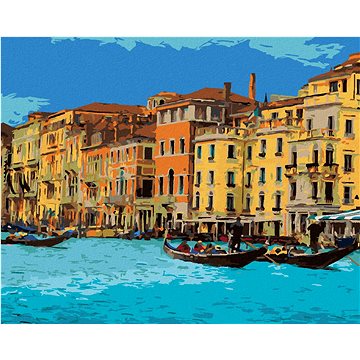 

Benátky s turisty, 80×100 cm, vypnuté plátno na rám