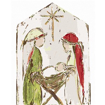 

Betlém Marie, Josef a Ježíšek II (Haley Bush), 80×100 cm, vypnuté plátno na rám
