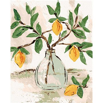 

Citróny ve váze (Haley Bush), 40×50 cm, vypnuté plátno na rám