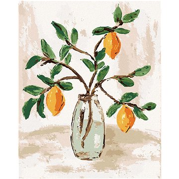 

Citróny ve váze 4 (Haley Bush), 80×100 cm, vypnuté plátno na rám