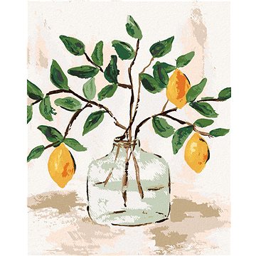 

Citróny ve váze 5 (Haley Bush), 40×50 cm, vypnuté plátno na rám