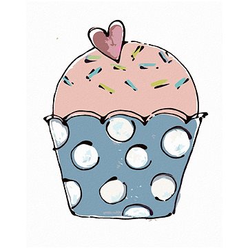 

Cupcake se srdíčkem 2 (Haley Bush), 40×50 cm, bez rámu a bez vypnutí plátna