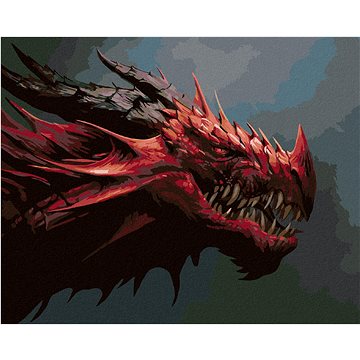 

Červený drak, 40×50 cm, vypnuté plátno na rám