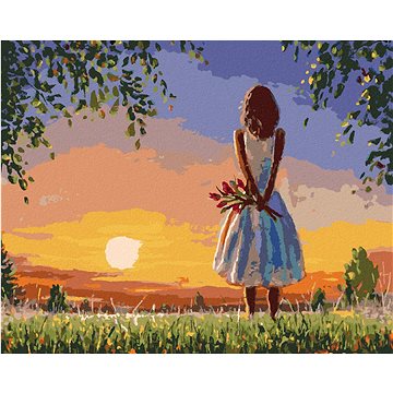 

Dívka s kyticí tulipánů, 80×100 cm, bez rámu a bez vypnutí plátna